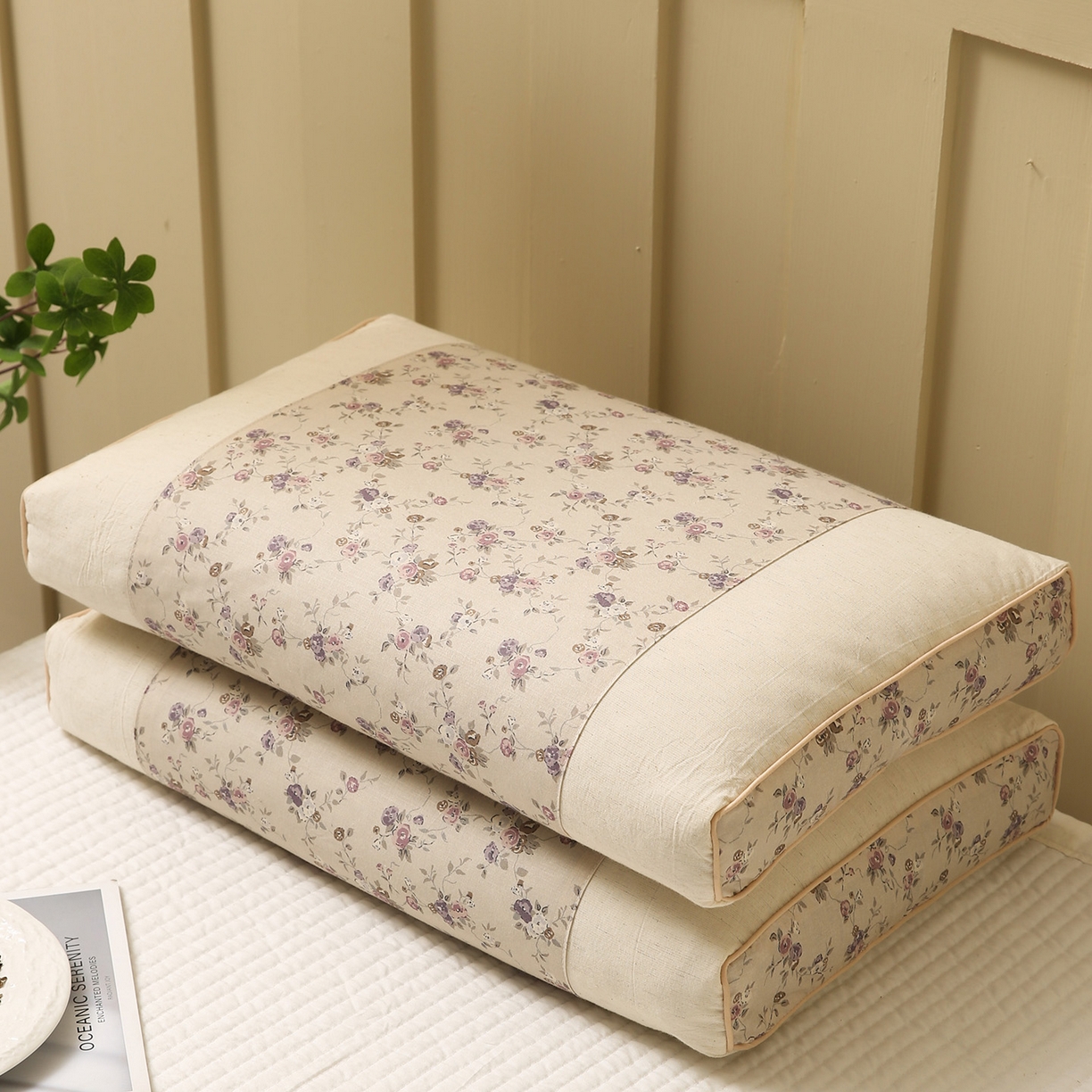 91家纺网 家纺一手货源 找家纺 （总）梦叶草 2026新款全棉小碎花宫廷荞麦枕头枕芯