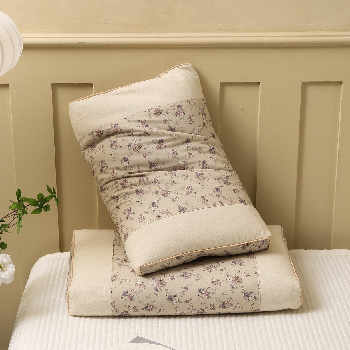 91家纺网 家纺一手货源 找家纺 （总）梦叶草 2026新款全棉小碎花宫廷荞麦枕头枕芯