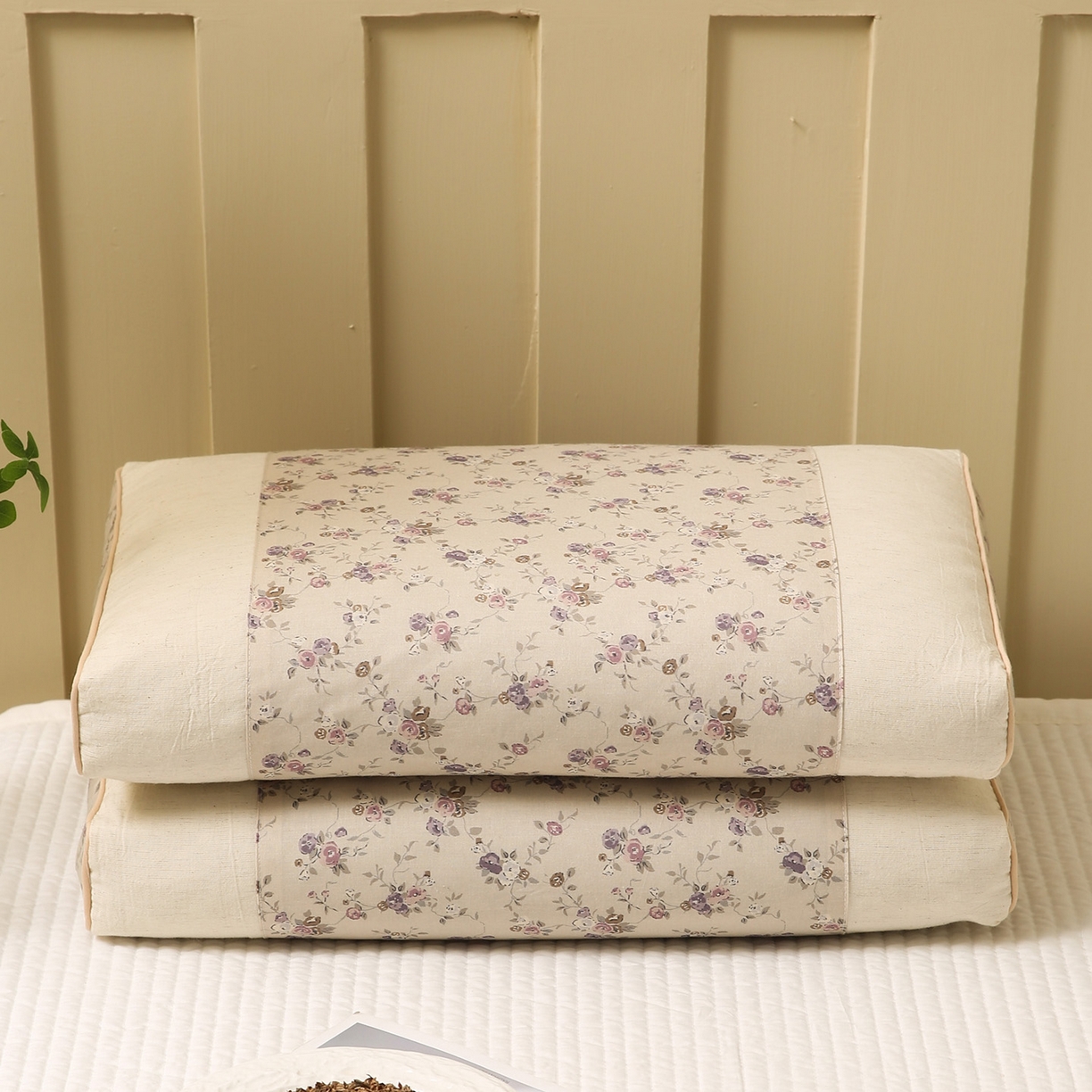 91家纺网 家纺一手货源 找家纺 （总）梦叶草 2026新款全棉小碎花宫廷荞麦枕头枕芯