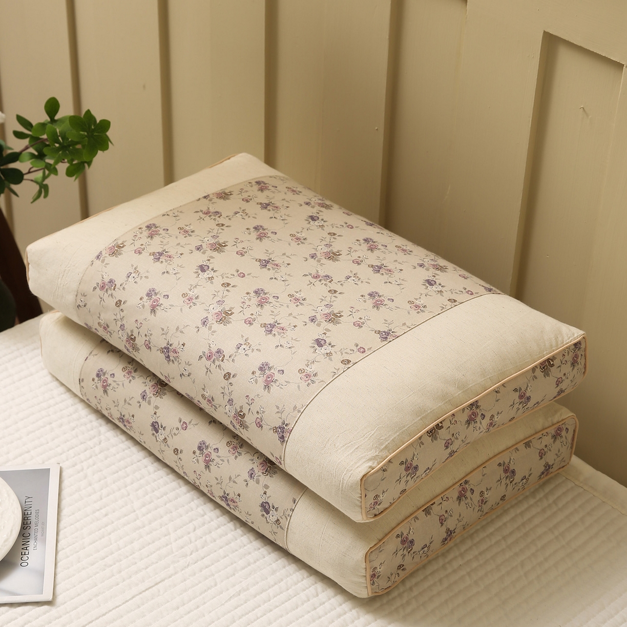 91家纺网 家纺一手货源 找家纺 （总）梦叶草 2026新款全棉小碎花宫廷荞麦枕头枕芯