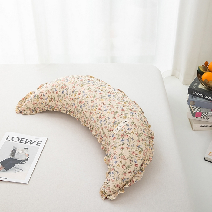 91家纺网 家纺一手货源 找家纺 （总）梦叶草 2026新款全棉月亮枕加大情侣双人枕头