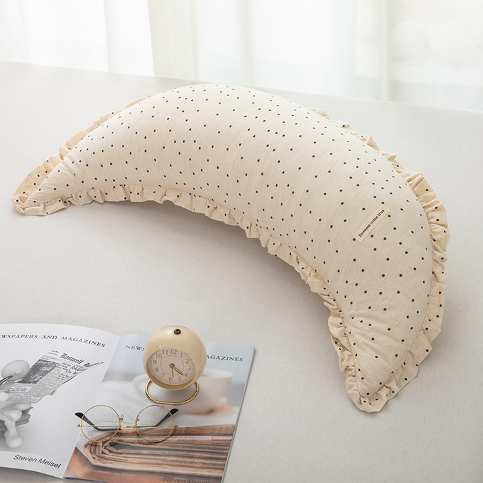 91家纺网 家纺一手货源 找家纺 梦叶草 2026新款全棉月亮枕加大情侣双人枕头 棉麻月亮枕-8号