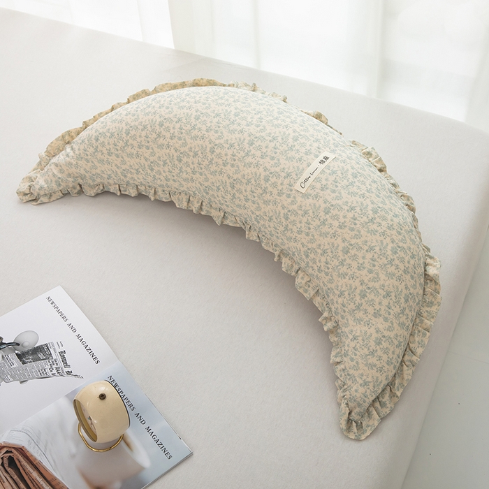 梦叶草 2026新款全棉月亮枕加大情侣双人枕头 棉麻月亮枕-6号