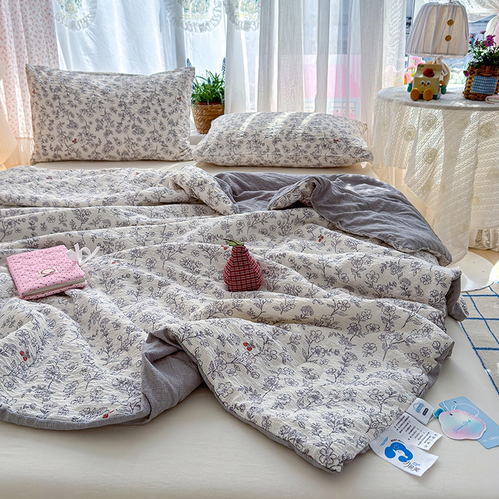 91家纺网 家纺一手货源 找家纺 （总）晚爱家纺（原晚安家居） 2026新款泡芙棉夏被双层纱泡泡纱空调被小清新夏凉被