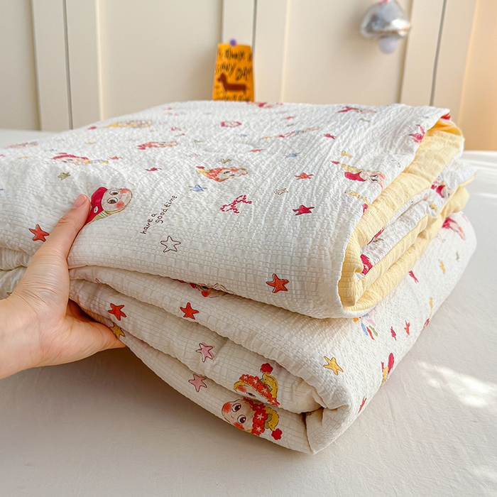 91家纺网 家纺一手货源 找家纺 （总）晚爱家纺（原晚安家居） 2026新款泡芙棉夏被双层纱泡泡纱空调被小清新夏凉被