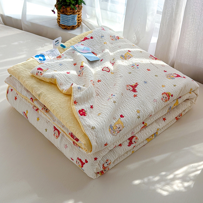 91家纺网 家纺一手货源 找家纺 （总）晚爱家纺（原晚安家居） 2026新款泡芙棉夏被双层纱泡泡纱空调被小清新夏凉被