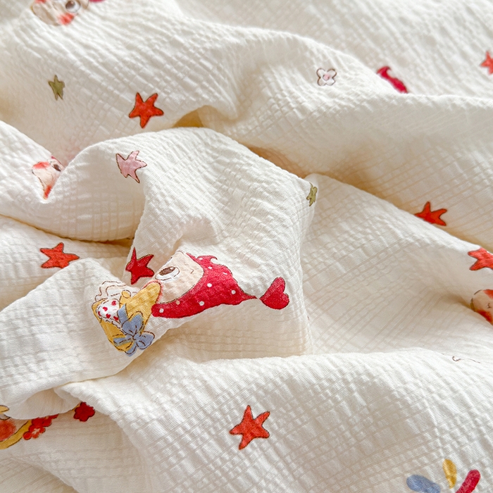 91家纺网 家纺一手货源 找家纺 （总）晚爱家纺（原晚安家居） 2026新款泡芙棉夏被双层纱泡泡纱空调被小清新夏凉被