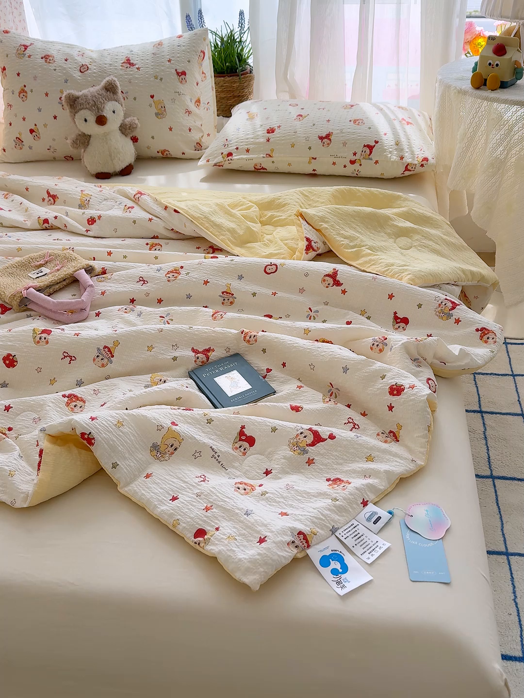 91家纺网 家纺一手货源 找家纺 （总）晚爱家纺（原晚安家居） 2026新款泡芙棉夏被双层纱泡泡纱空调被小清新夏凉被