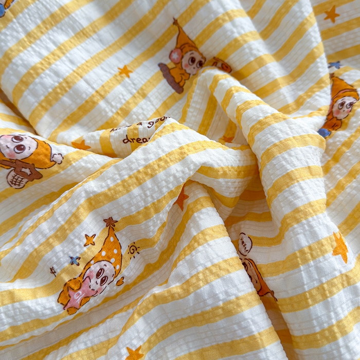 91家纺网 家纺一手货源 找家纺 晚爱家纺（原晚安家居） 2026新款泡芙棉夏被双层纱泡泡纱空调被小清新夏凉被 星宝贝