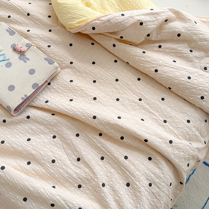 91家纺网 家纺一手货源 找家纺 晚爱家纺（原晚安家居） 2026新款泡芙棉夏被双层纱泡泡纱空调被小清新夏凉被 珍珠奶茶