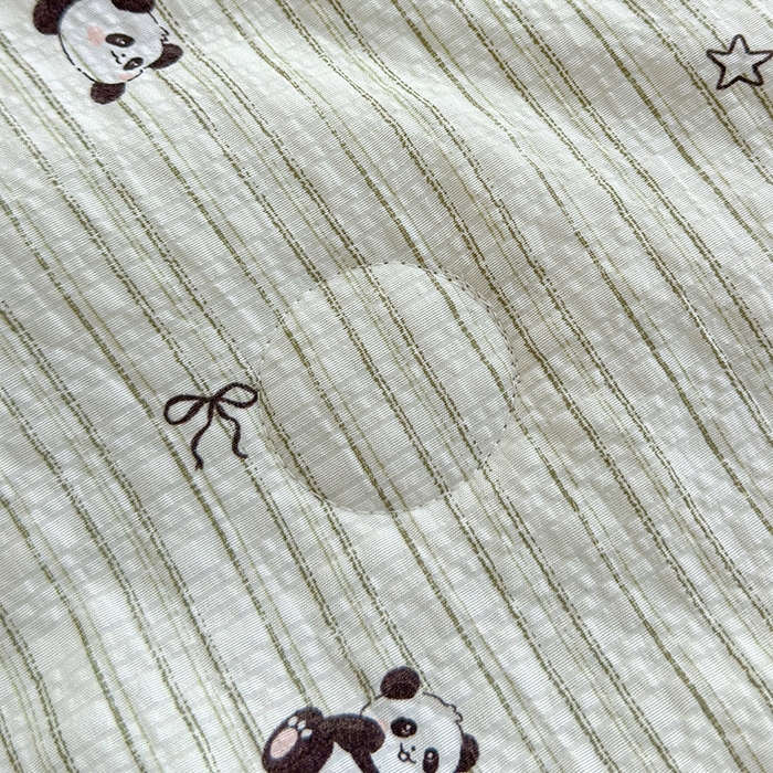 91家纺网 家纺一手货源 找家纺 晚爱家纺（原晚安家居） 2026新款泡芙棉夏被双层纱泡泡纱空调被小清新夏凉被 大熊猫