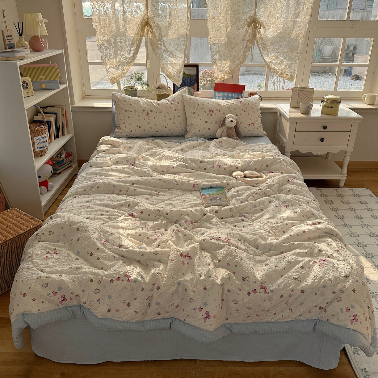 梵克保罗 2026新款10A抗菌泡芙棉夏被被子被芯 泡芙棉-躲猫猫