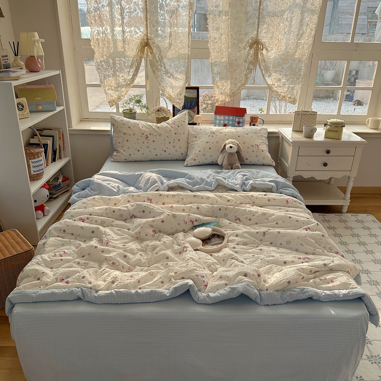 91家纺网 家纺一手货源 找家纺 梵克保罗 2026新款10A抗菌泡芙棉夏被被子被芯 泡芙棉-躲猫猫