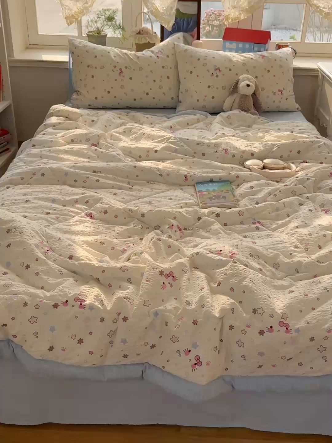 91家纺网 家纺一手货源 找家纺 梵克保罗 2026新款10A抗菌泡芙棉夏被被子被芯 泡芙棉-躲猫猫