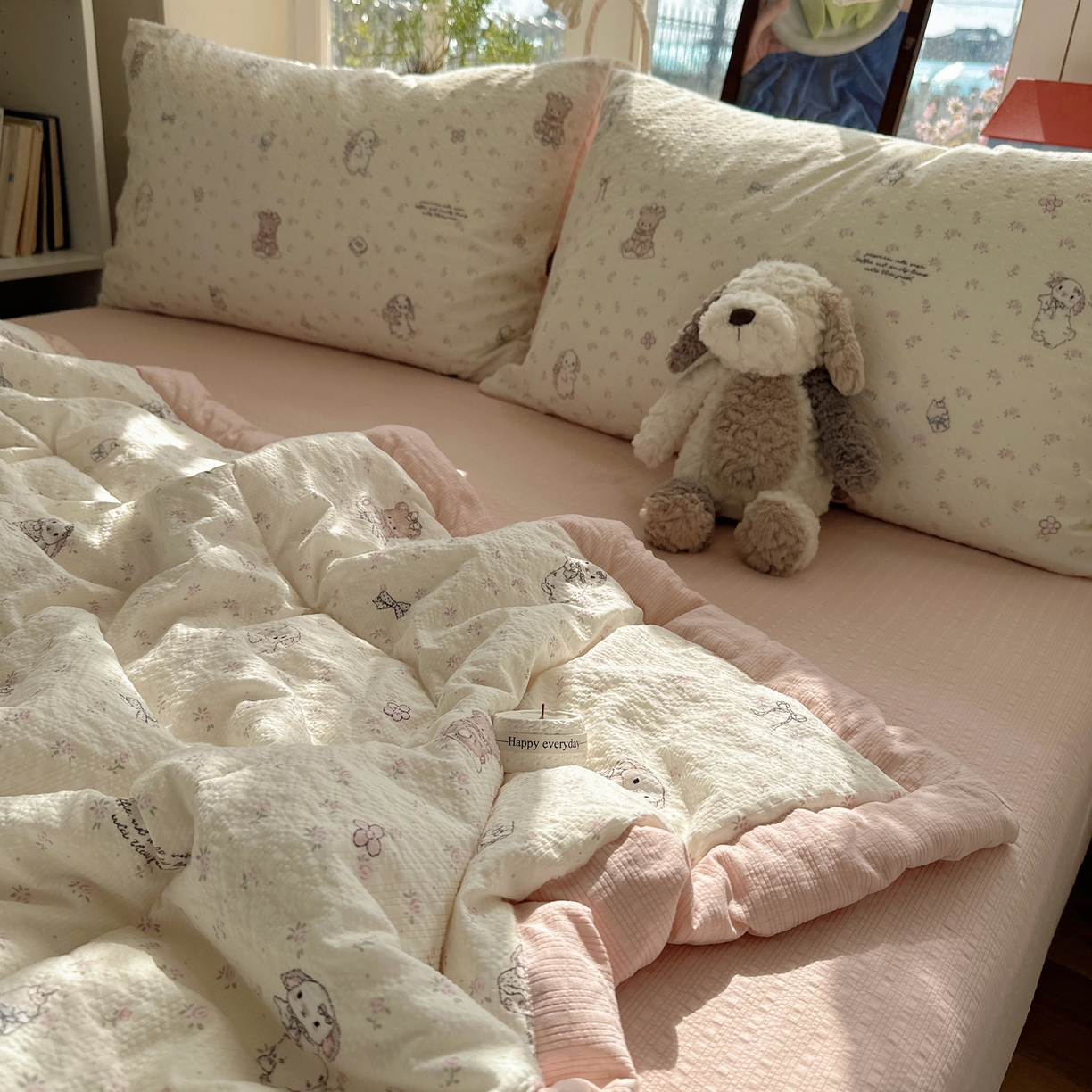 91家纺网 家纺一手货源 找家纺 梵克保罗 2026新款10A抗菌泡芙棉夏被被子被芯 泡芙棉-花间兔语