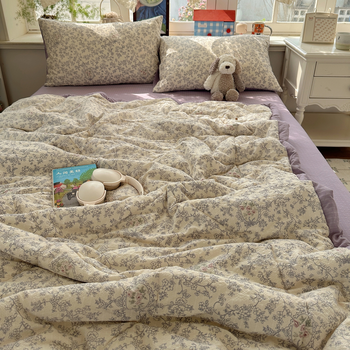 91家纺网 家纺一手货源 找家纺 梵克保罗 2026新款10A抗菌泡芙棉夏被被子被芯 泡芙棉-镜中花