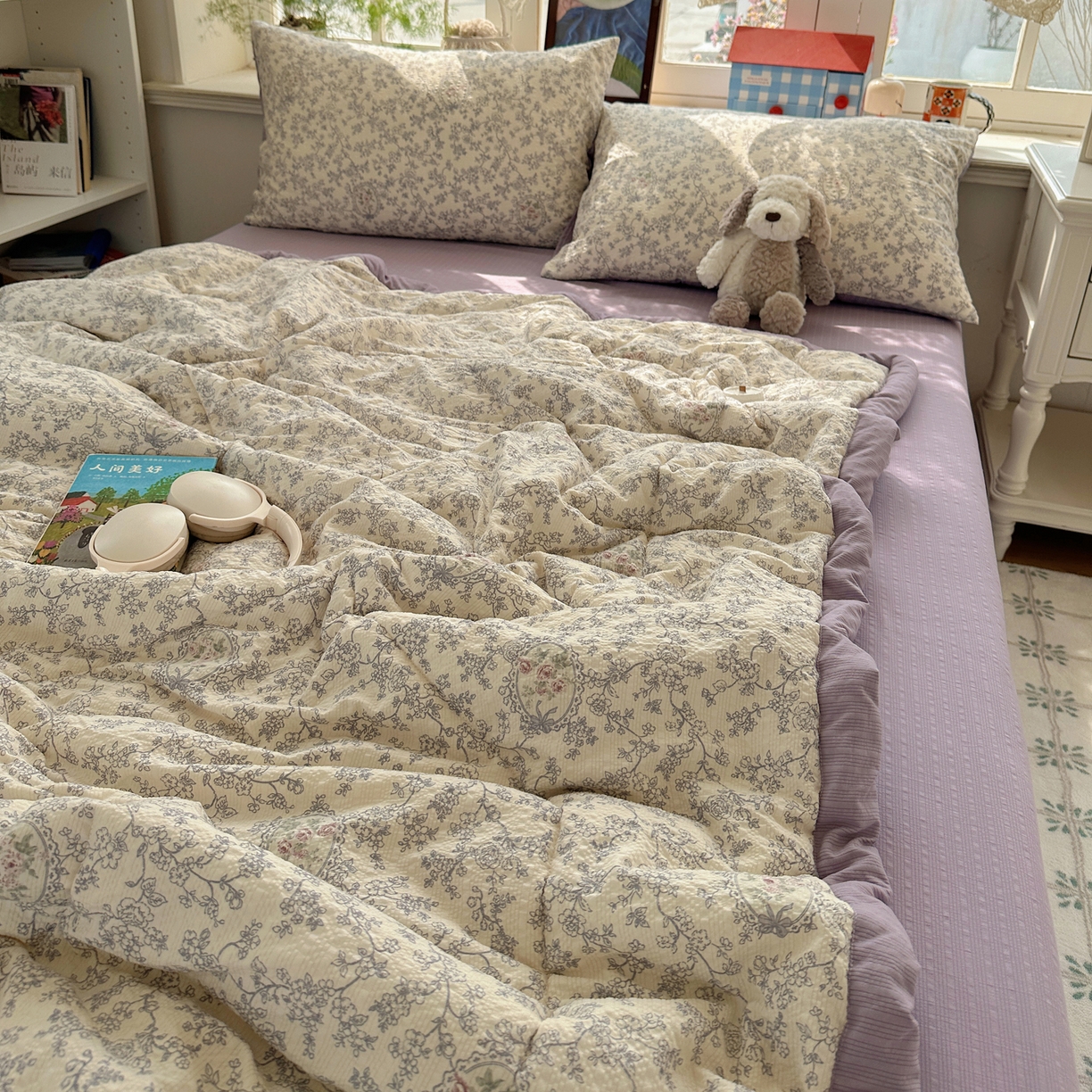 91家纺网 家纺一手货源 找家纺 梵克保罗 2026新款10A抗菌泡芙棉夏被被子被芯 泡芙棉-镜中花