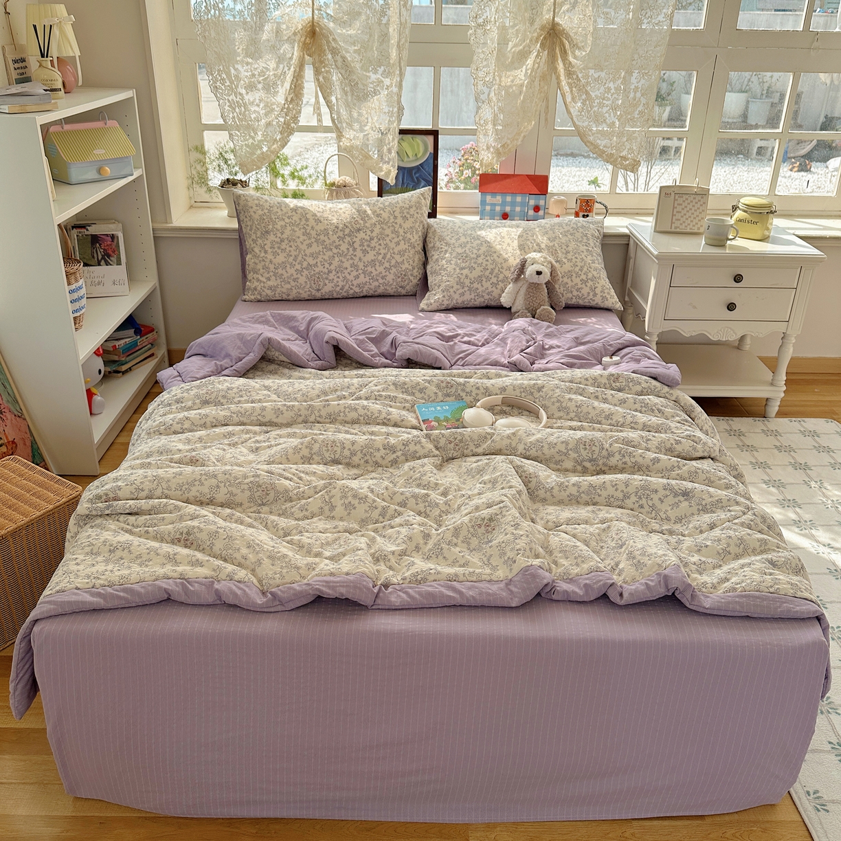 91家纺网 家纺一手货源 找家纺 梵克保罗 2026新款10A抗菌泡芙棉夏被被子被芯 泡芙棉-镜中花