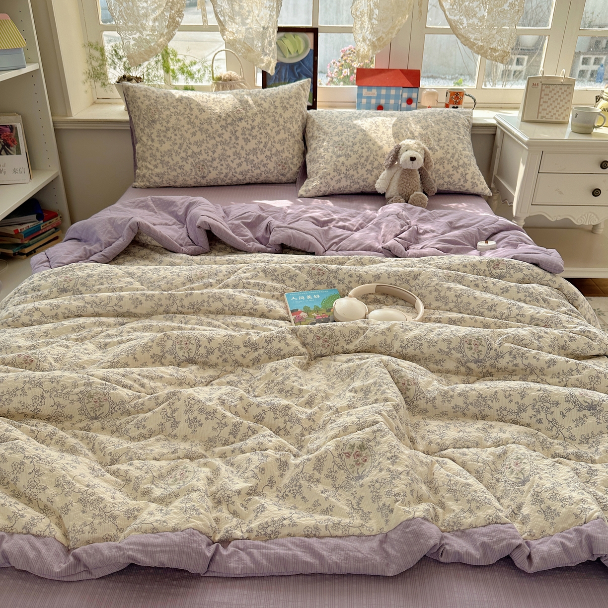 91家纺网 家纺一手货源 找家纺 梵克保罗 2026新款10A抗菌泡芙棉夏被被子被芯 泡芙棉-镜中花