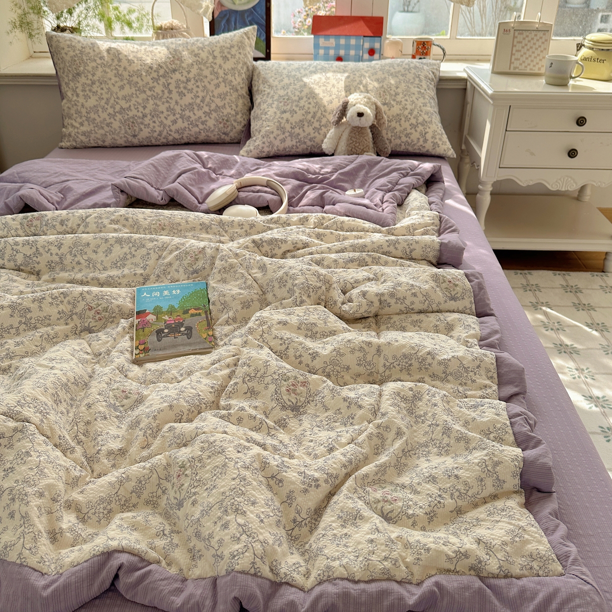 91家纺网 家纺一手货源 找家纺 梵克保罗 2026新款10A抗菌泡芙棉夏被被子被芯 泡芙棉-镜中花