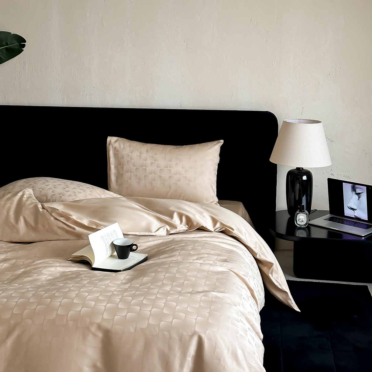 91家纺网 家纺一手货源 找家纺 （总）时光里 2026新款100S贡缎提花全棉四件套