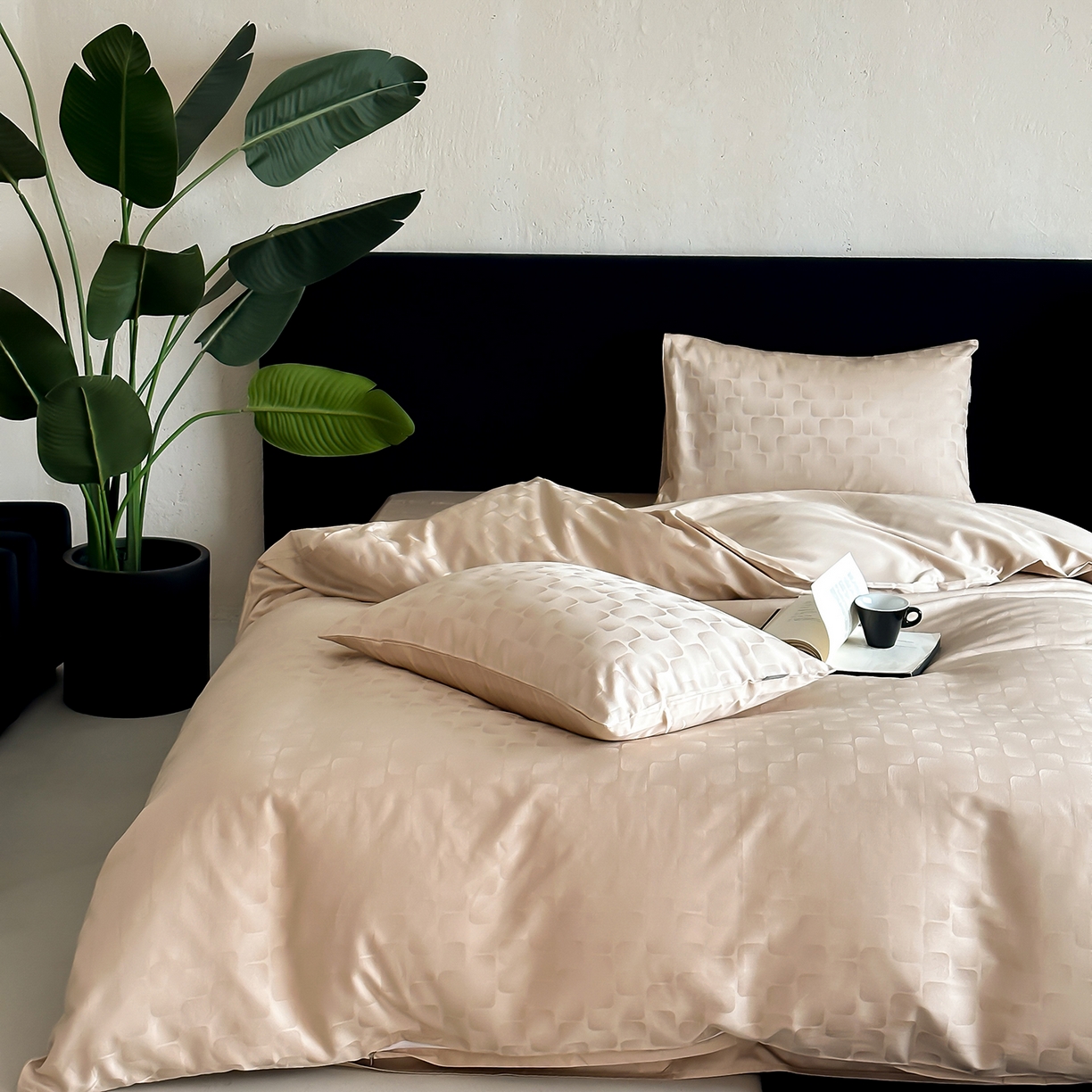 91家纺网 家纺一手货源 找家纺 （总）时光里 2026新款100S贡缎提花全棉四件套