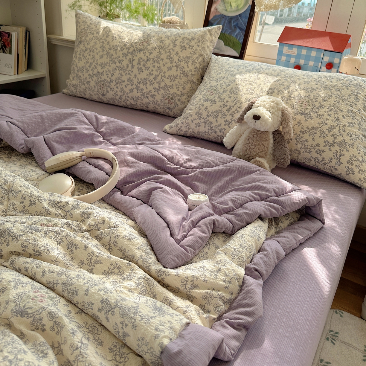 91家纺网 家纺一手货源 找家纺 梵克保罗 2026新款10A抗菌泡芙棉夏被被子被芯 泡芙棉-镜中花