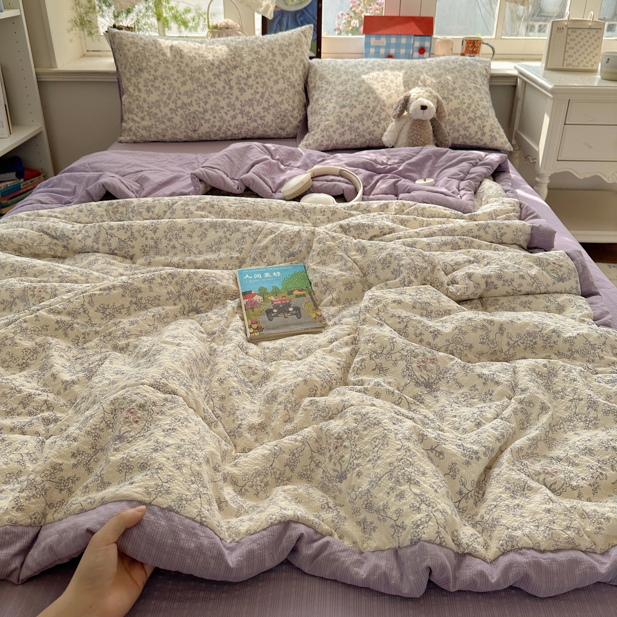 91家纺网 家纺一手货源 找家纺 梵克保罗 2026新款10A抗菌泡芙棉夏被被子被芯 泡芙棉-镜中花