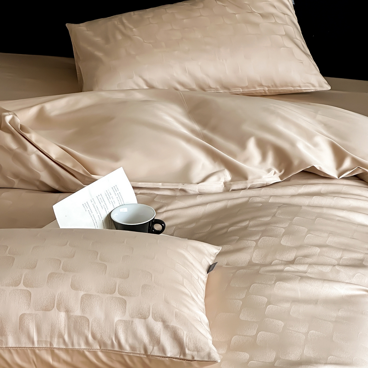 91家纺网 家纺一手货源 找家纺 （总）时光里 2026新款100S贡缎提花全棉四件套