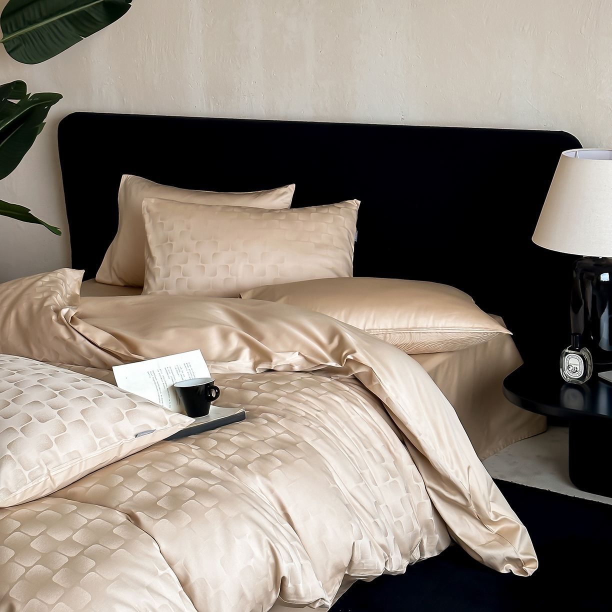 91家纺网 家纺一手货源 找家纺 （总）时光里 2026新款100S贡缎提花全棉四件套