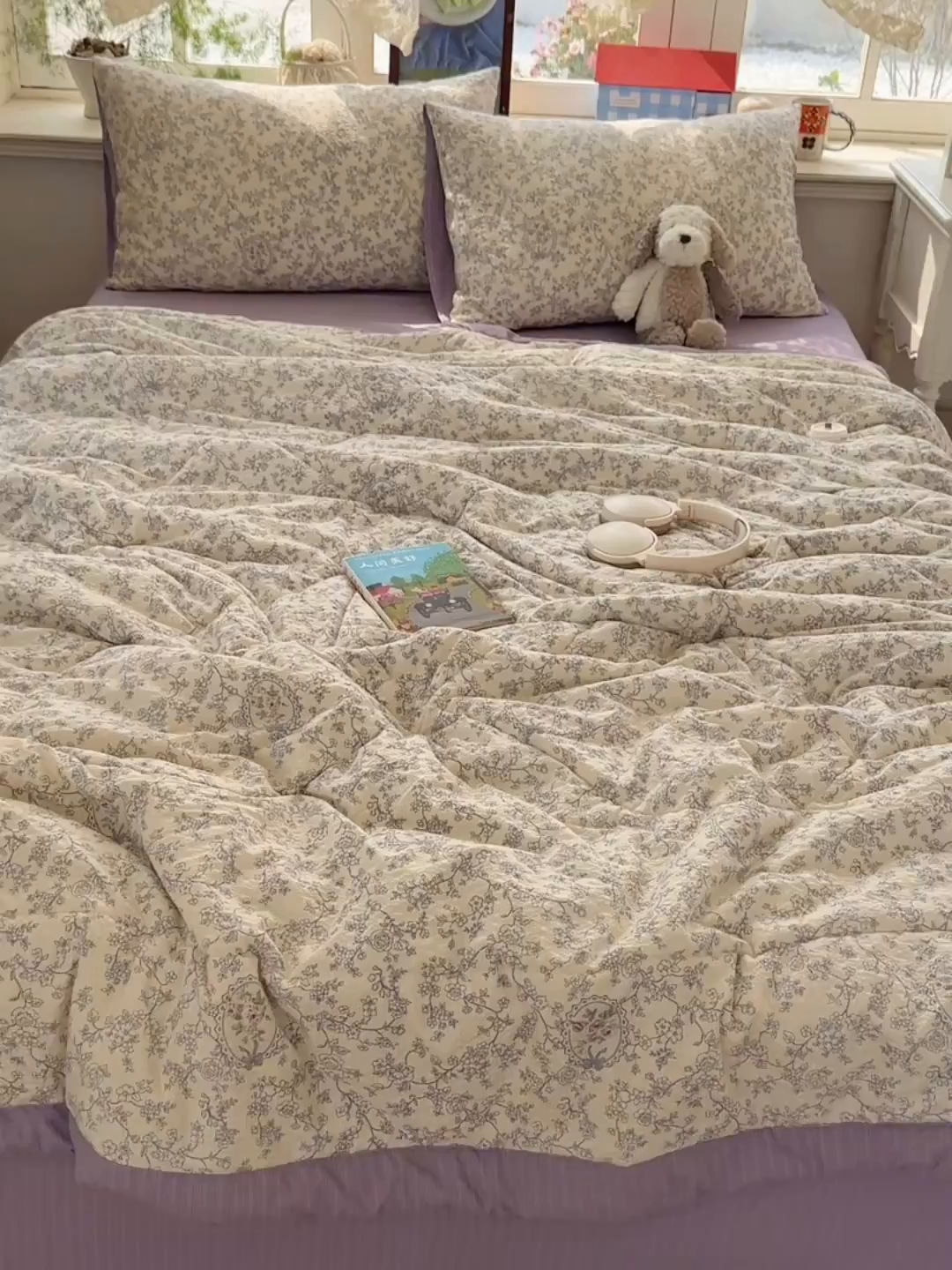 91家纺网 家纺一手货源 找家纺 梵克保罗 2026新款10A抗菌泡芙棉夏被被子被芯 泡芙棉-镜中花