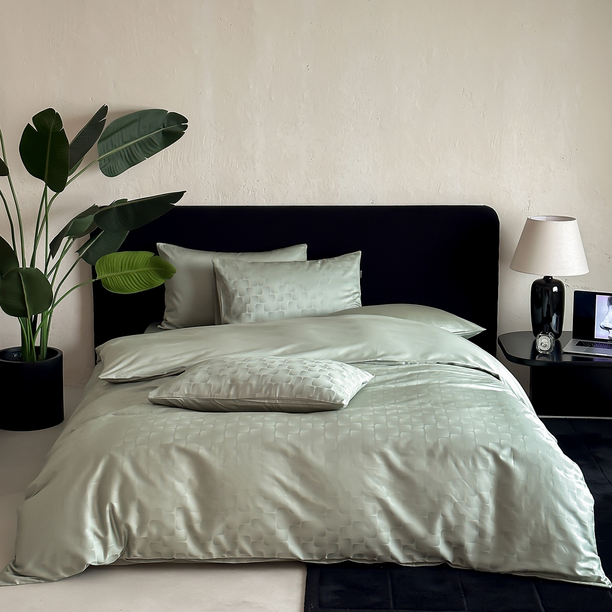 91家纺网 家纺一手货源 找家纺 （总）时光里 2026新款100S贡缎提花全棉四件套