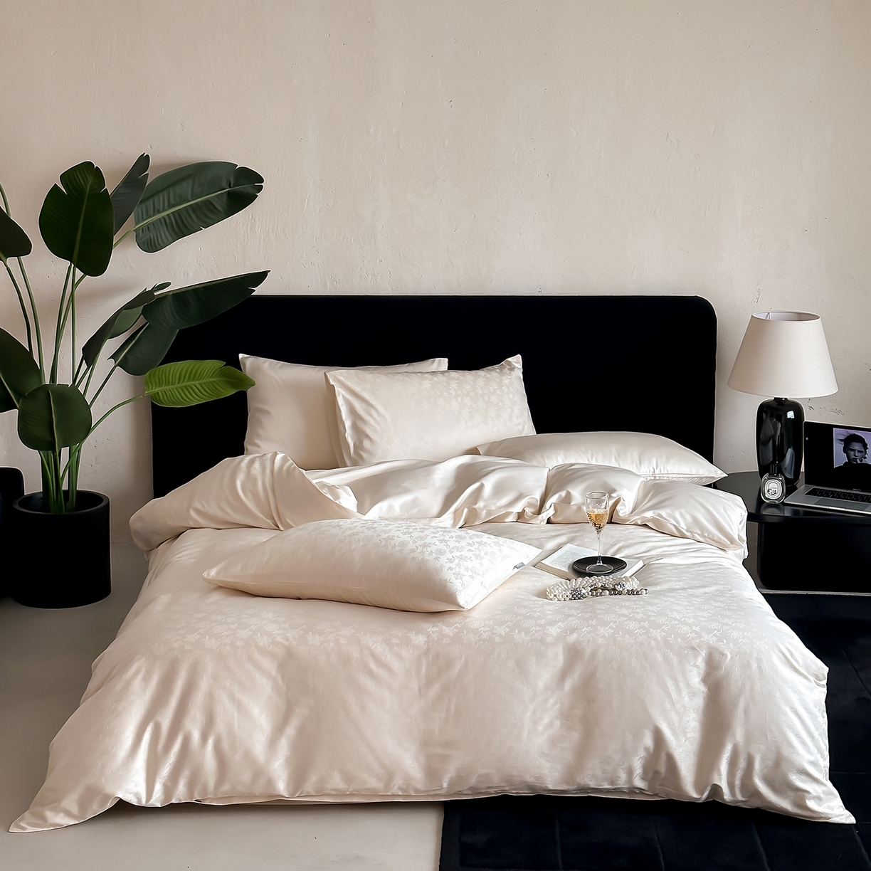 91家纺网 家纺一手货源 找家纺 （总）时光里 2026新款100S贡缎提花全棉四件套