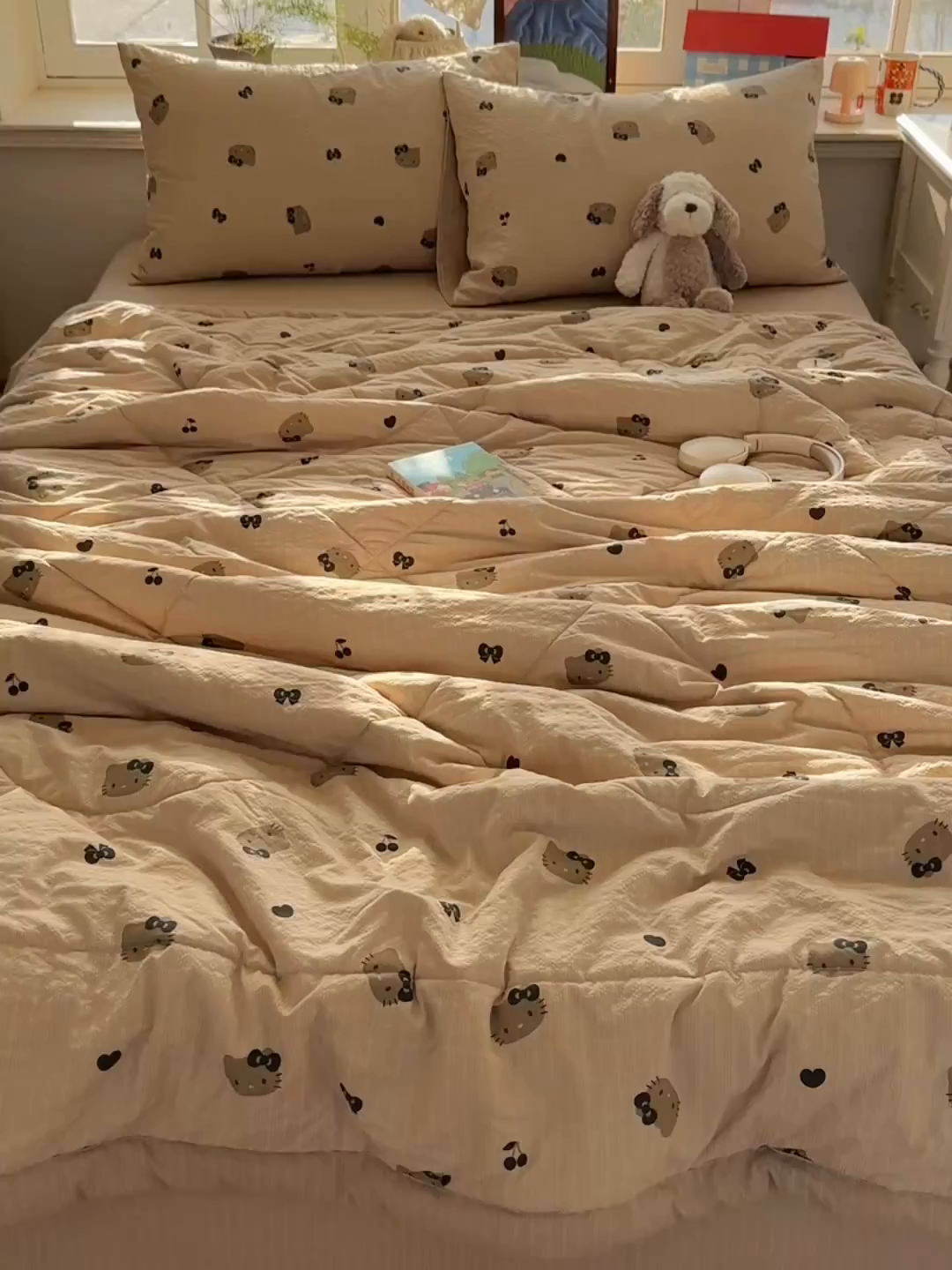 91家纺网 家纺一手货源 找家纺 梵克保罗 2026新款10A抗菌泡芙棉夏被被子被芯 泡芙棉-咖啡猫