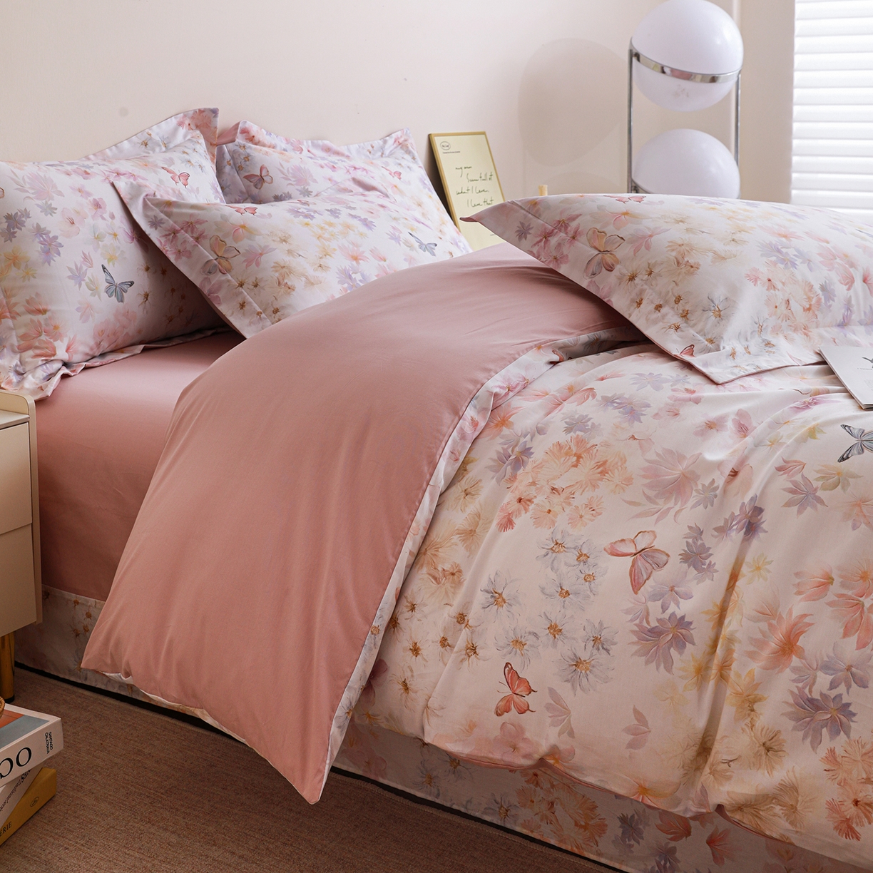 91家纺网 家纺一手货源 找家纺 （总）朵希曼 2026新款全棉纯棉大版定位13376数码印花系列四件套