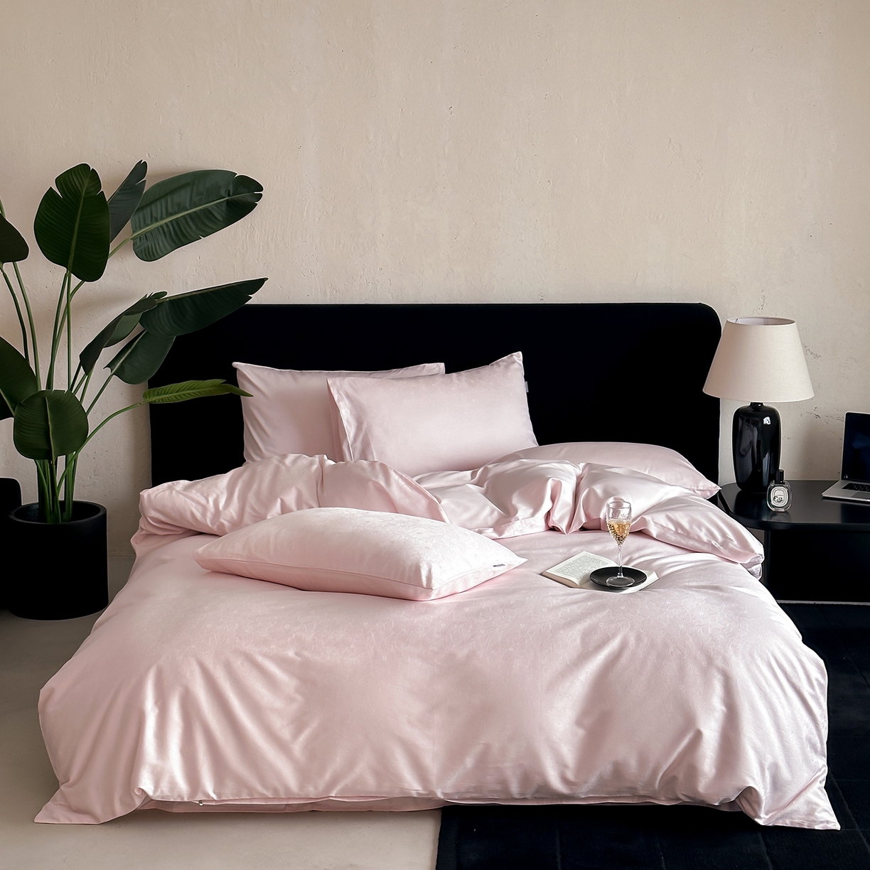 91家纺网 家纺一手货源 找家纺 （总）时光里 2026新款100S贡缎提花全棉四件套