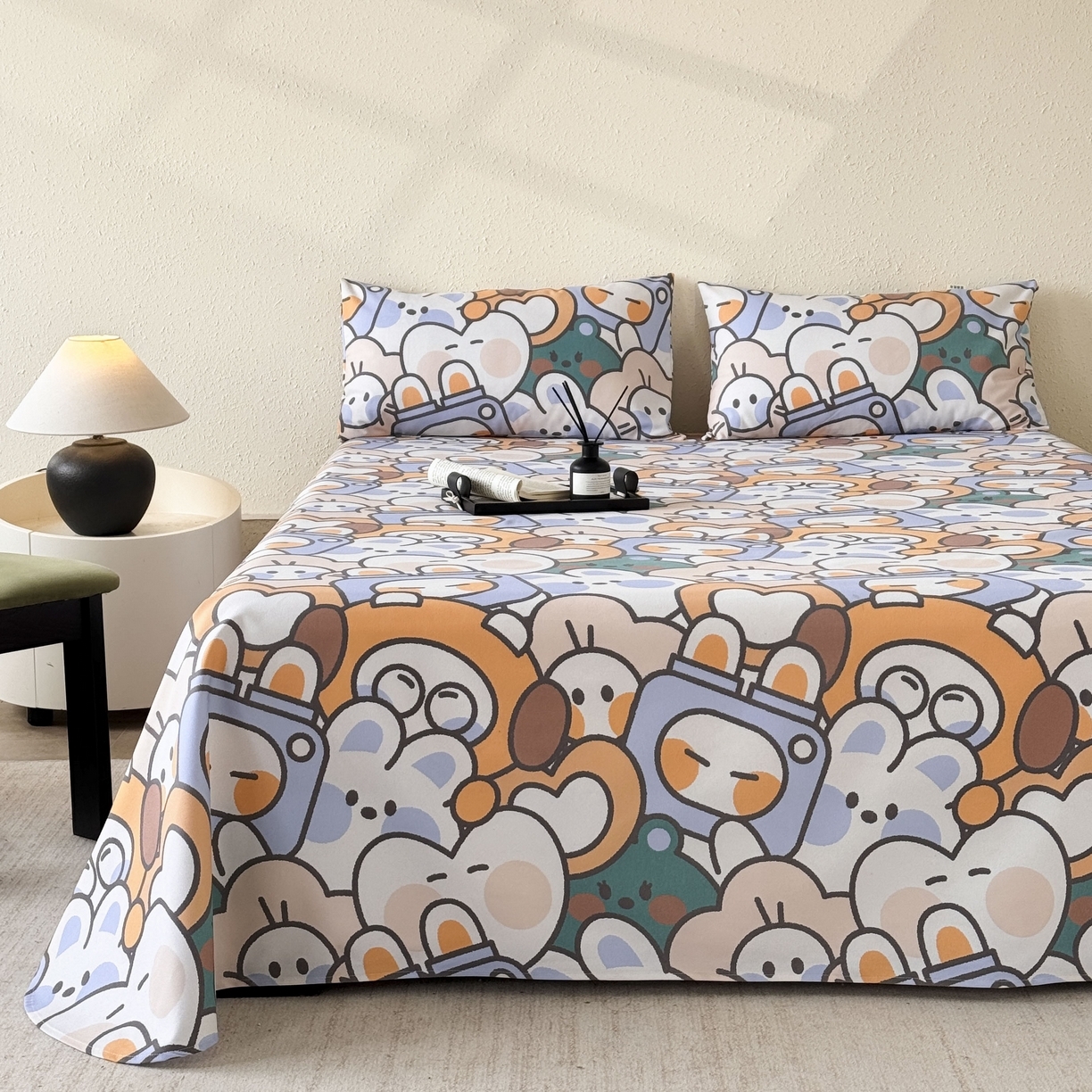 91家纺网 家纺一手货源 找家纺 （总）遇安家纺 2026年新款原棉老粗布凉席三件套