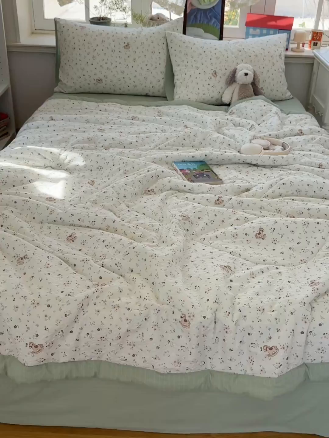 91家纺网 家纺一手货源 找家纺 梵克保罗 2026新款10A抗菌泡芙棉夏被被子被芯 泡芙棉-木马春序