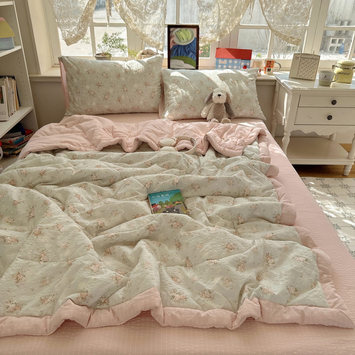 91家纺网 家纺一手货源 找家纺 梵克保罗 2026新款10A抗菌泡芙棉夏被被子被芯 泡芙棉-疏影