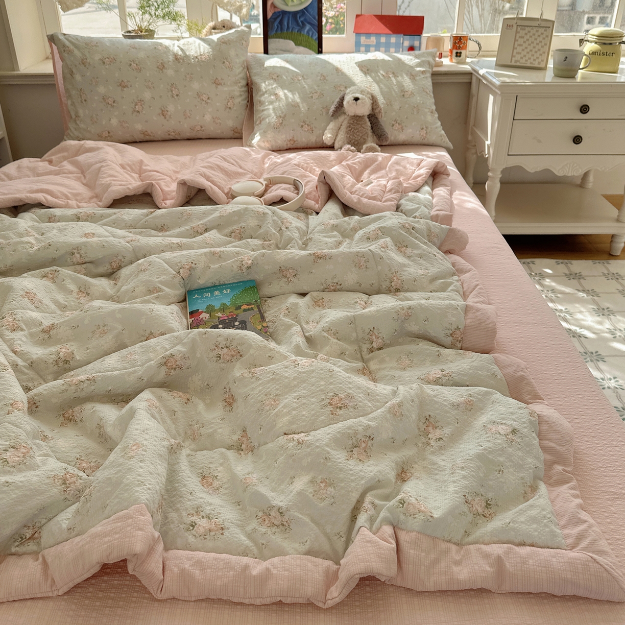 91家纺网 家纺一手货源 找家纺 梵克保罗 2026新款10A抗菌泡芙棉夏被被子被芯 泡芙棉-疏影