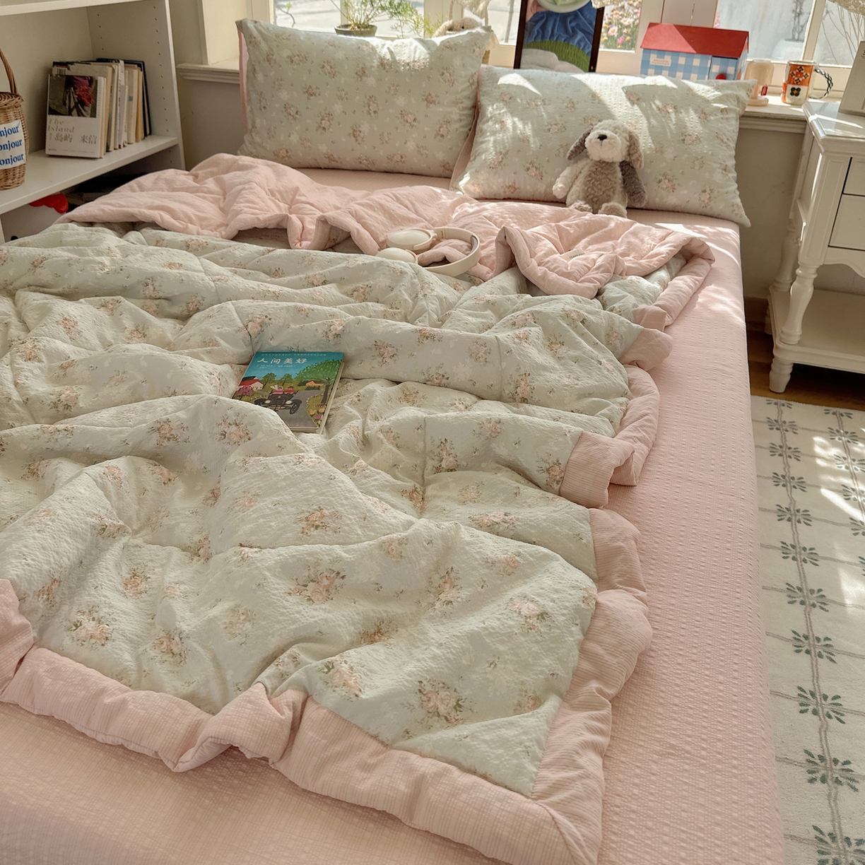 91家纺网 家纺一手货源 找家纺 梵克保罗 2026新款10A抗菌泡芙棉夏被被子被芯 泡芙棉-疏影