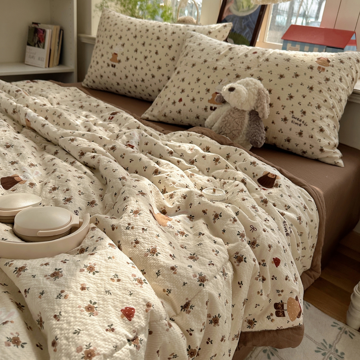 91家纺网 家纺一手货源 找家纺 梵克保罗 2026新款10A抗菌泡芙棉夏被被子被芯 泡芙棉-田园兔