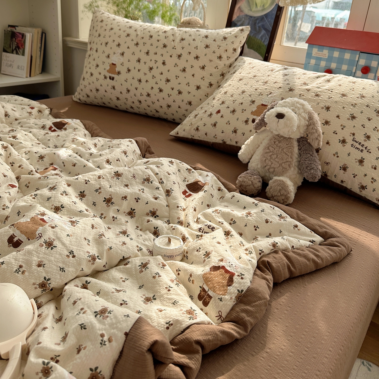 91家纺网 家纺一手货源 找家纺 梵克保罗 2026新款10A抗菌泡芙棉夏被被子被芯 泡芙棉-田园兔