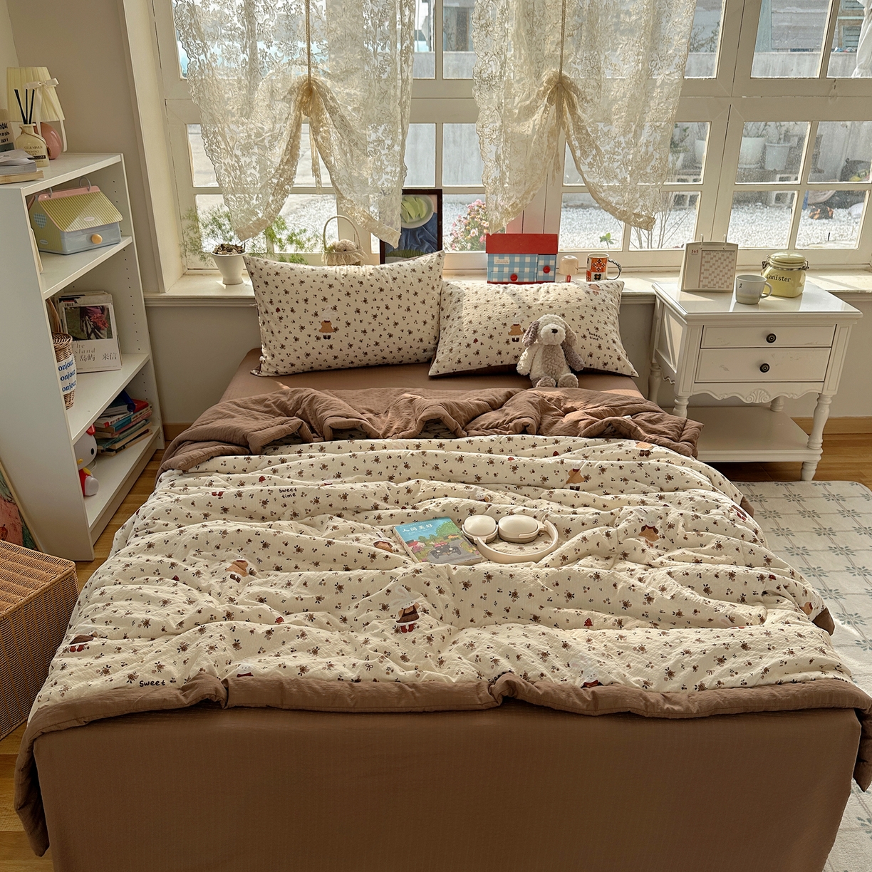 91家纺网 家纺一手货源 找家纺 梵克保罗 2026新款10A抗菌泡芙棉夏被被子被芯 泡芙棉-田园兔