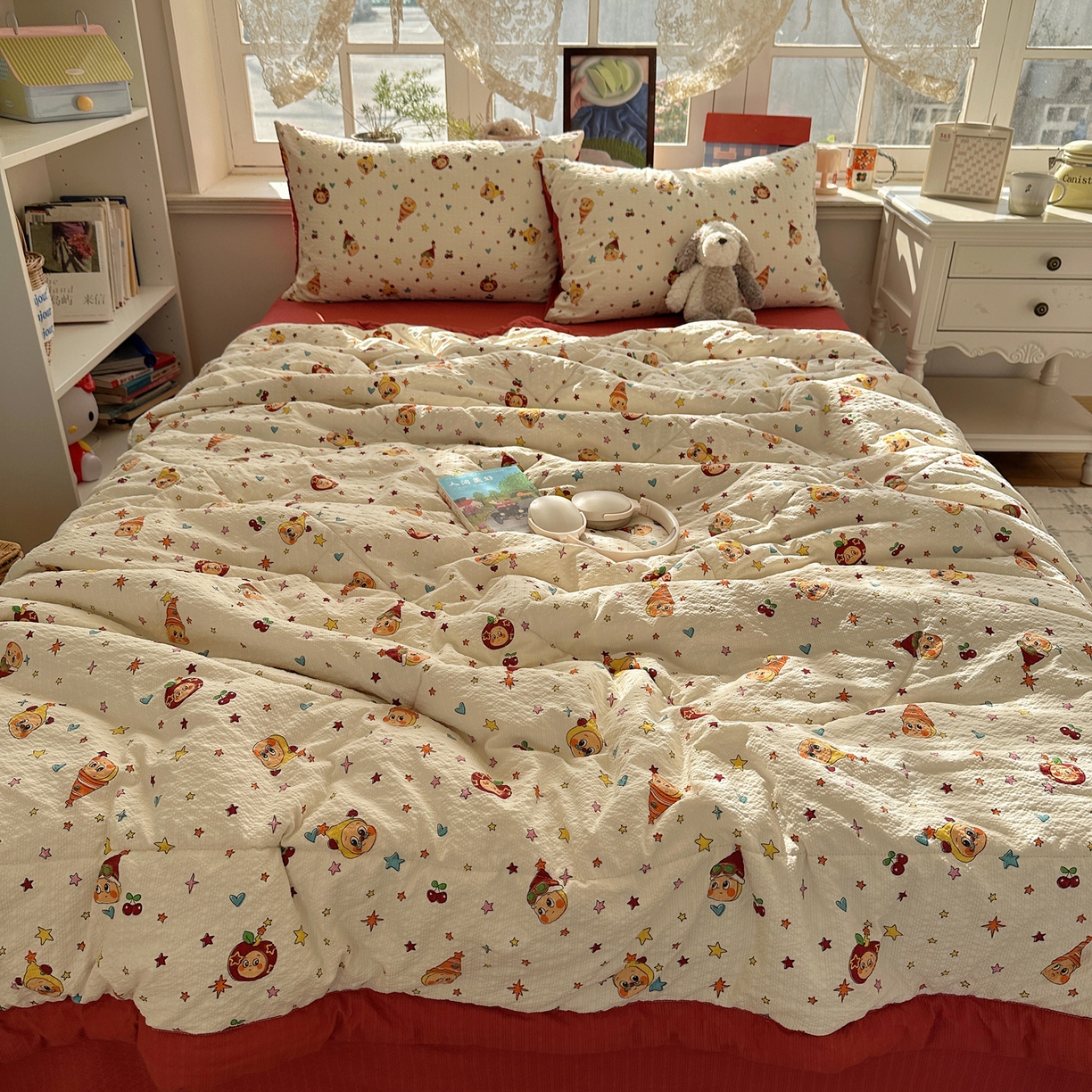 91家纺网 家纺一手货源 找家纺 梵克保罗 2026新款10A抗菌泡芙棉夏被被子被芯 泡芙棉-星星乐园