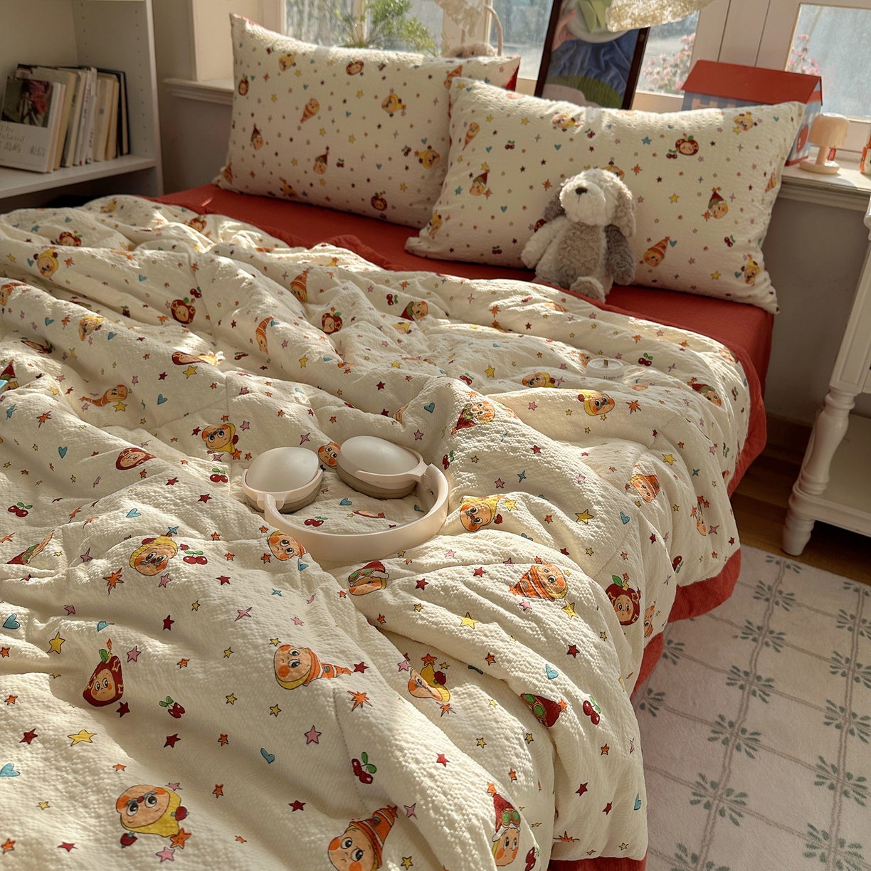 91家纺网 家纺一手货源 找家纺 梵克保罗 2026新款10A抗菌泡芙棉夏被被子被芯 泡芙棉-星星乐园