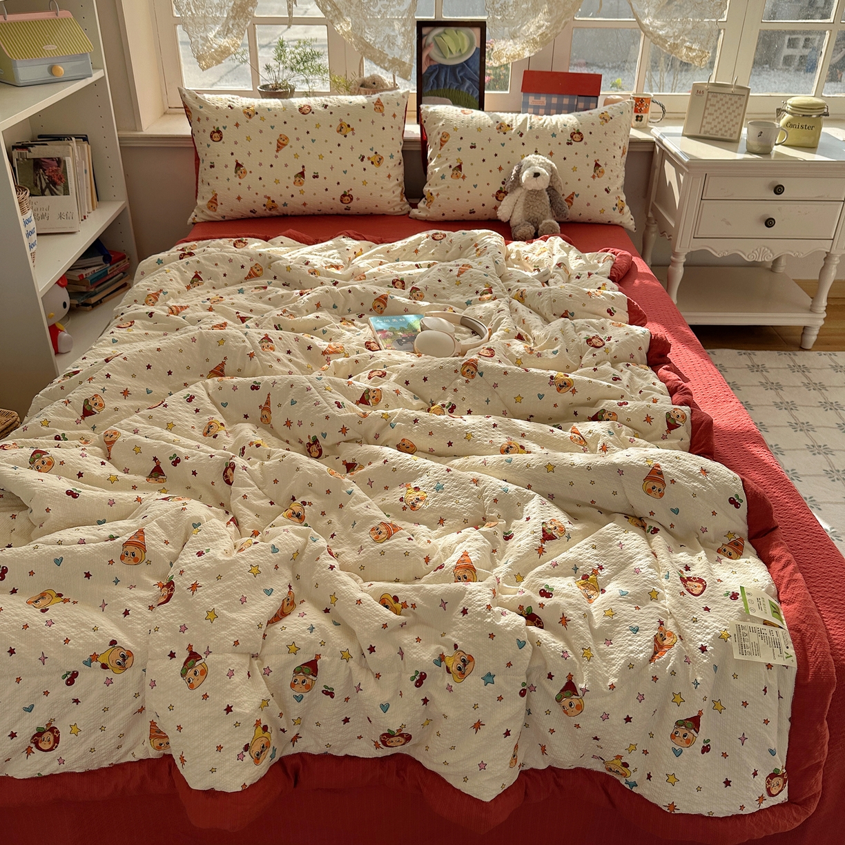 91家纺网 家纺一手货源 找家纺 梵克保罗 2026新款10A抗菌泡芙棉夏被被子被芯 泡芙棉-星星乐园