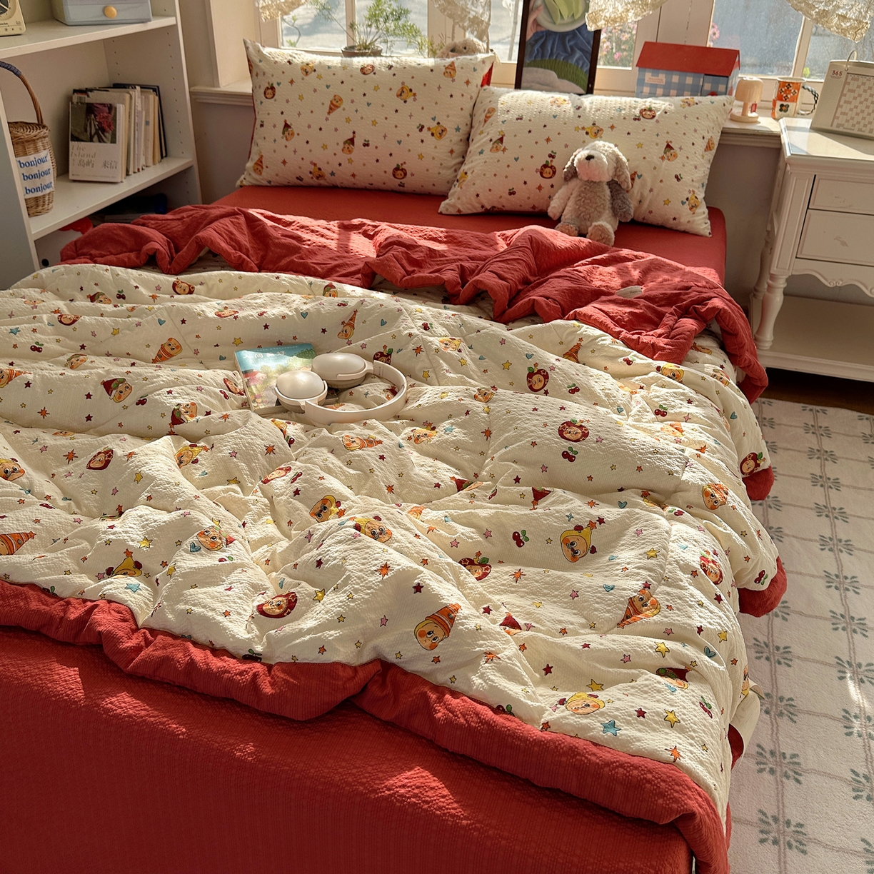 91家纺网 家纺一手货源 找家纺 梵克保罗 2026新款10A抗菌泡芙棉夏被被子被芯 泡芙棉-星星乐园