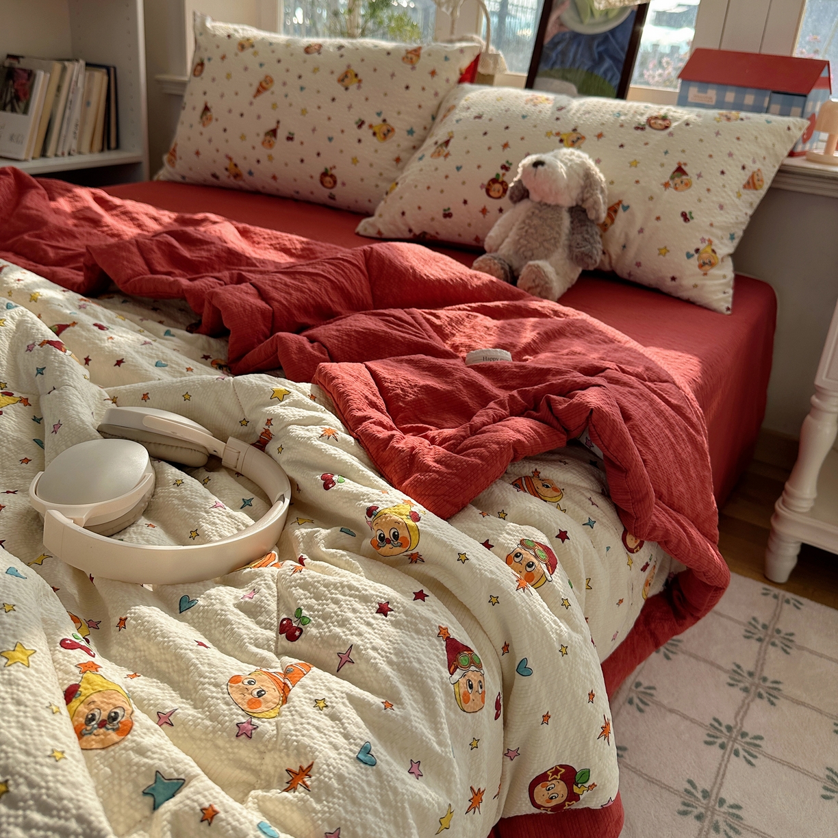 91家纺网 家纺一手货源 找家纺 梵克保罗 2026新款10A抗菌泡芙棉夏被被子被芯 泡芙棉-星星乐园