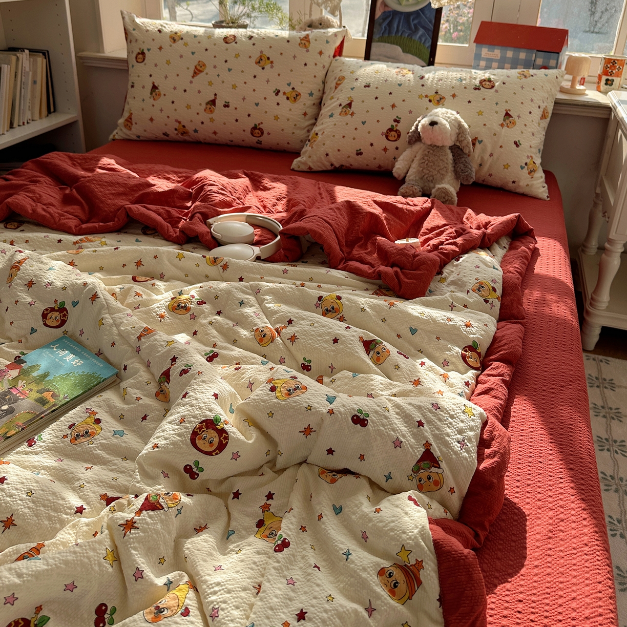 91家纺网 家纺一手货源 找家纺 梵克保罗 2026新款10A抗菌泡芙棉夏被被子被芯 泡芙棉-星星乐园